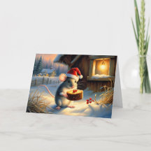 Fruitcake de la souris magique d'hiver Noël