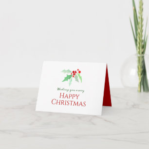 Carte Fruits d'eau lâche des baies sèches et rouges Noël