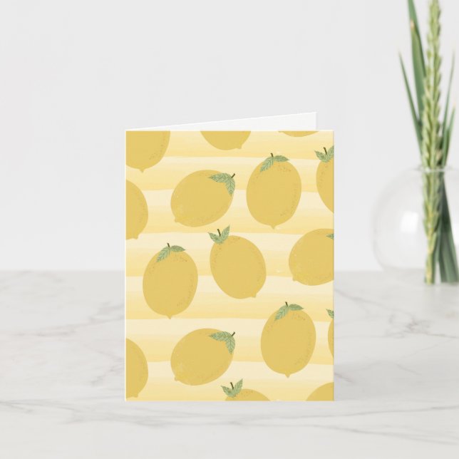 Carte Fruits d'été Fruits d'été Jaune Fête d'anniversair (Devant)
