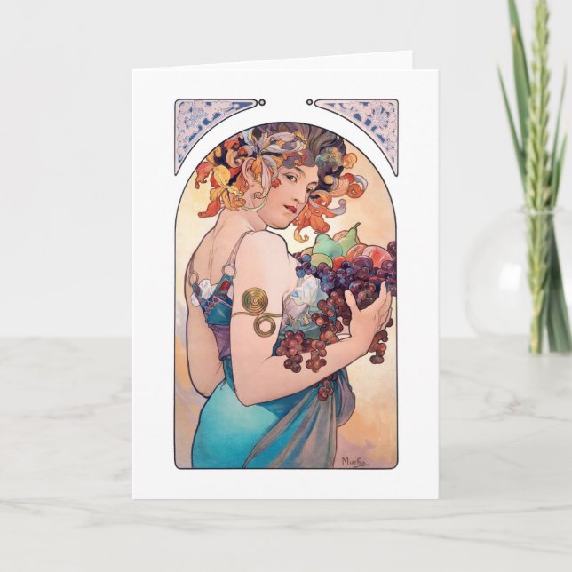 Carte Fruits, Mucha (Devant)