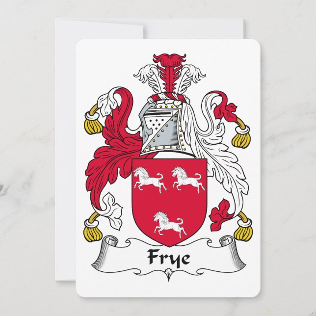 Carte Frye Family Crest (Devant)