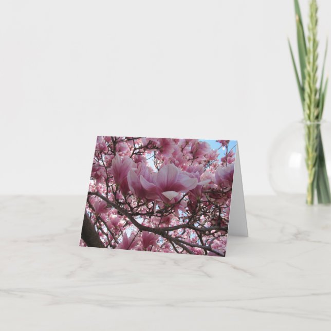 Carte Fuchsia Magnolia en floraison (Devant)