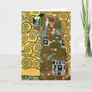Carte Fulfillment aka The Embrace par Gustav Klimt