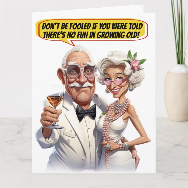 Carte FUN Anniversaire / Anniversaire de mariage (Devant)
