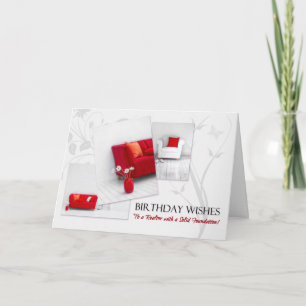 Carte Fun Anniversaire du Realtor Rouge Blanc Maison Int