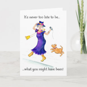Carte Fun Birthday Card for a Woman Dancing