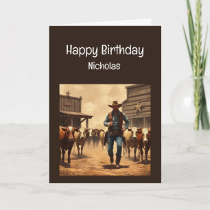 Carte Fun Birthday Western Wild West Humour