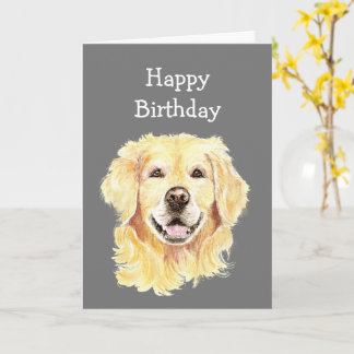 Carte Fun Birthday Young Once Laughing Golden Retriever