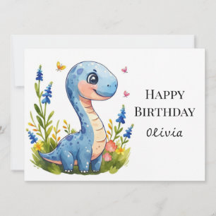 Carte Fun Boho Dino Anniversaire