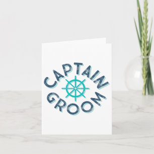 Carte Fun Capitaine Groom Mariage nautique mariée