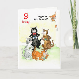 Carte Fun Cats Jouer jeu vidéo 9e anniversaire