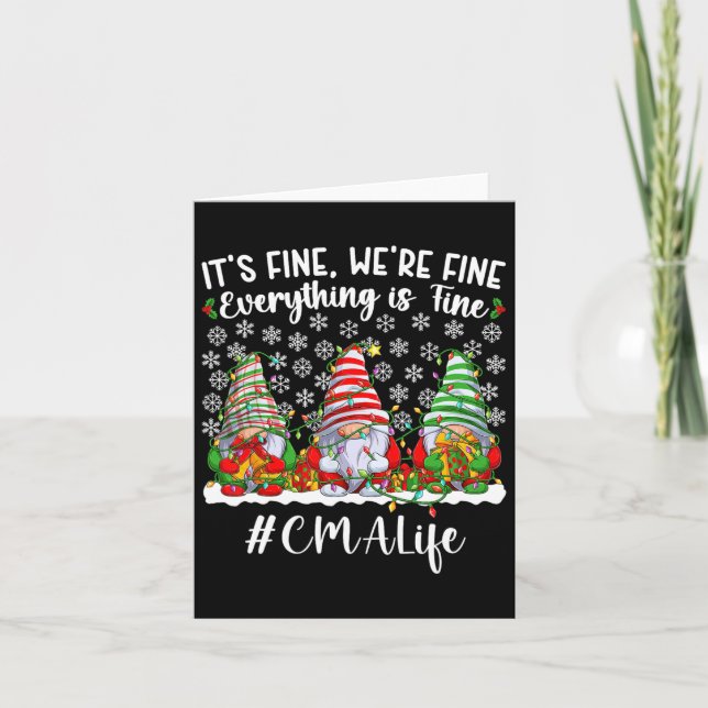 Carte Fun Certifié Médicale Istant Noël Cma Xmas Pa (Devant)