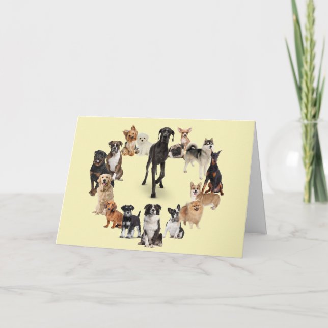 Carte Fun Chien race Animaux de compagnie Chien Marcher  (Devant)