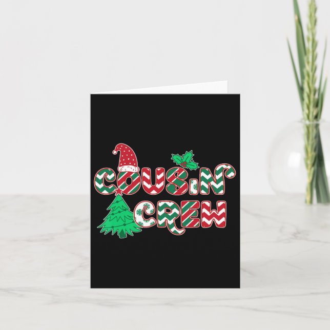 Carte Fun Cousin Crew Noël (Devant)