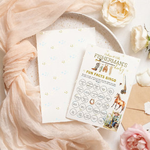 Carte Fun Facts Bingo Pêcheur Baby shower Derby Jeu