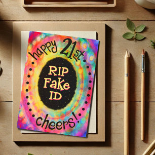 Carte Fun Happy 21st Birthday RIP Fake ID Funny