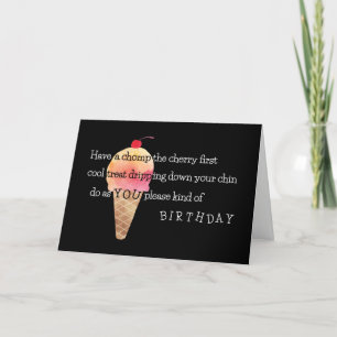 Carte Fun Ice Cream Cone Avoir un heureux anniversaire s