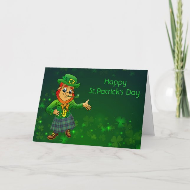 Carte Fun Leprechaun St. Patricks Humour du jour (Devant)
