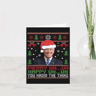 Carte Fun Père Noël Joe Biden Merry Euh Noël laid