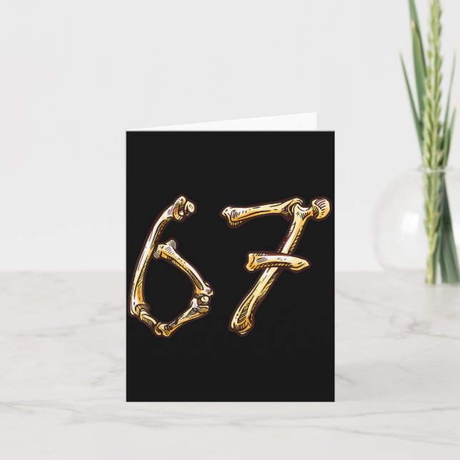 Carte Fun Six Seven 6 7 Meme Design Couples Halloween  (Devant)