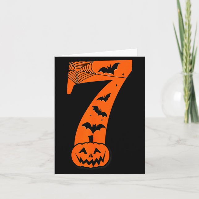 Carte Fun Six Seven 6 7 Meme Design Couples Halloween  (Devant)