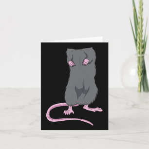 Carte Fun Souris sans tête Halloween Rat Body Costume fa