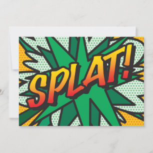 Carte Fun SPLAT Coloré Comic Typographie de livre