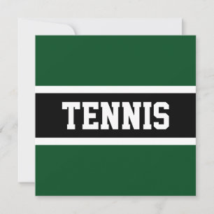 Carte Fun Sporty Été Vert gras TENNIS Lettres Texte