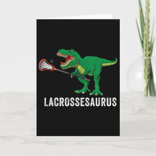 Carte Fun T Rex Lacrosse Dinosaure Lax Garçons Équipe de