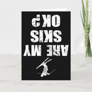 Carte Fun Tee de ski décontracté Sports d'hiver Ski 