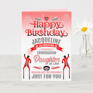 Carte Fun TRINIDADIAN FILLE en droit Anniversaire