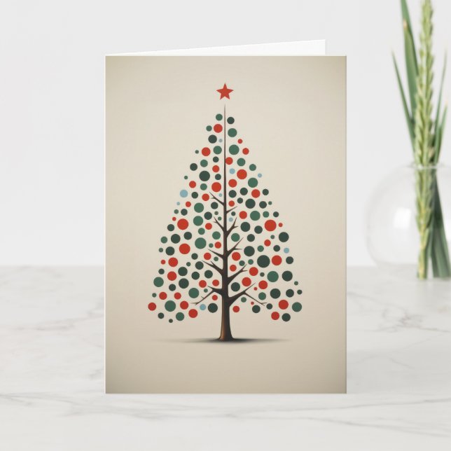 Carte Fun Whimsical Christmas Tree Salutation (Devant)