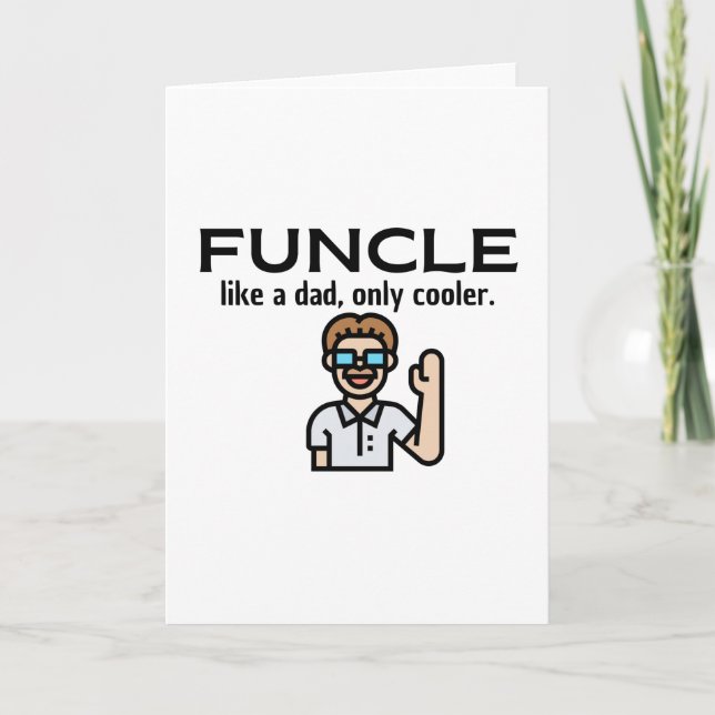 Carte FUNCLE - comme un père, seul glacière | oncle (Devant)