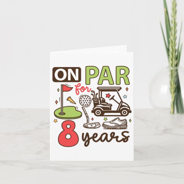 Carte Fundy 8e Anniversaire Chemise de Golf 8 Ans Golfeu (Devant)