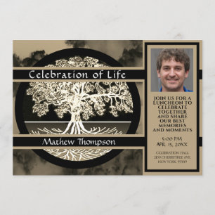 Carte funéraire de célébration de la vie