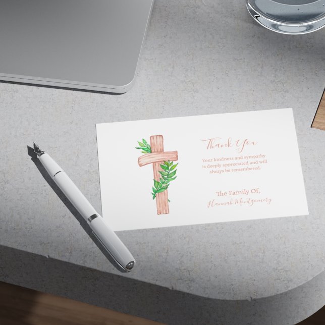 Carte funéraire Sympathy Photo de Christian Cross (Créateur téléchargé)