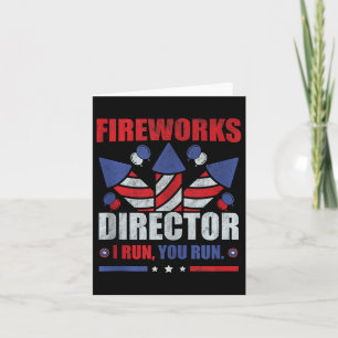 Carte Funky 4 juillet Fireworks Directeur Je Vous Exécut
