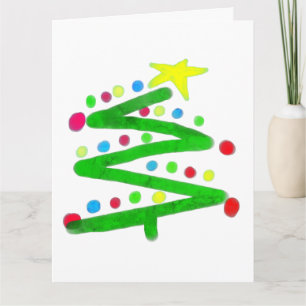 Carte Funky Abstrait Art Christmas Tree