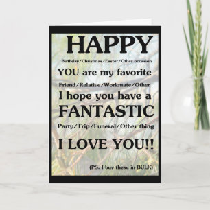 Carte Funky all Occasions Card