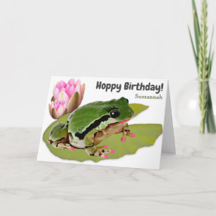 Carte Funky Anniversaire Grenouille Princesse Eau Rose L