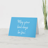 Funky Cancer Chemo Blue Get Well Card