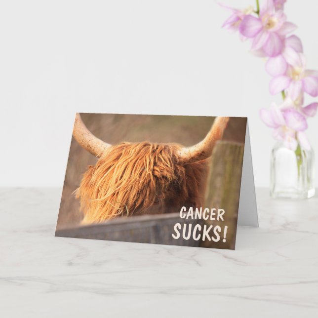 Carte Funky Cancer Support Animal de ferme (Orchidée)