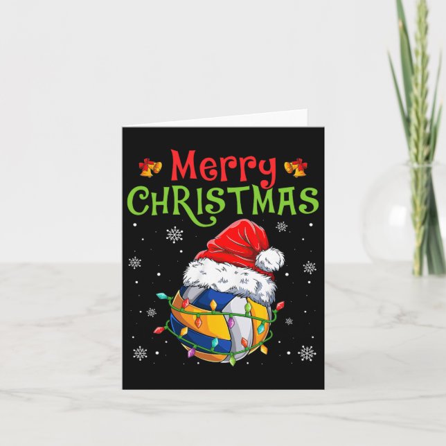 Carte Funky Joyeux Noël Volleyball Noël Noël Noël Noël N (Devant)