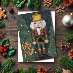 Carte Funky No Pouting Nutcracker Noël traditionnel