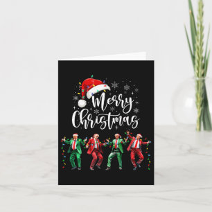 Carte Funky Trump Dance Santa Claus Joyeux Noël Noël Noë