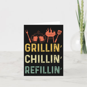 Carte Funky Vintage Grill Papa - Grillades Recharge de r