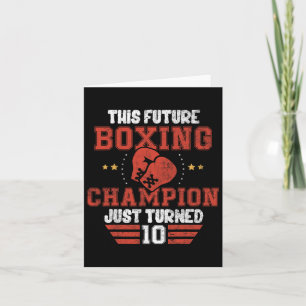 Carte Funny 10e anniversaire Boxing Tee Birthday Boy