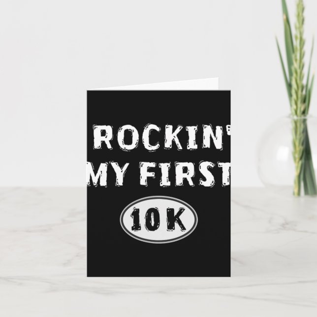 Carte Funny 10k Race Training New Runner Gift My First 1 (Devant)