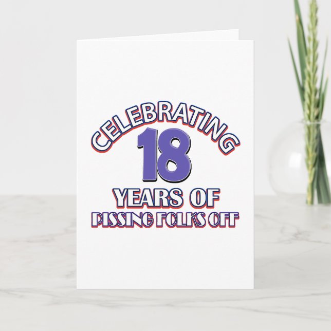 Carte FUNNY 18 ans de design (Devant)