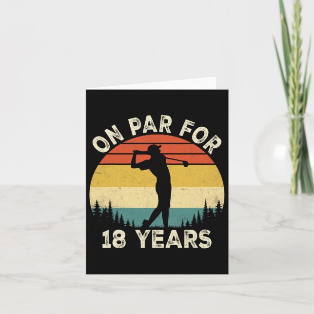 Carte Funny 18e anniversaire Golf Golfeur 18 ans Golf B (Devant)